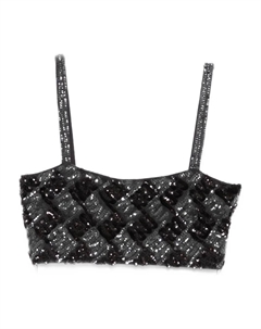 Топ с геометрическими пайетками, серый Parosh