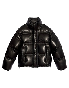 Пуховик на молнии, черный Ami paris