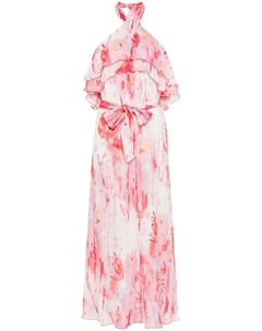 Платье макси с цветочным принтом, розовый Msgm