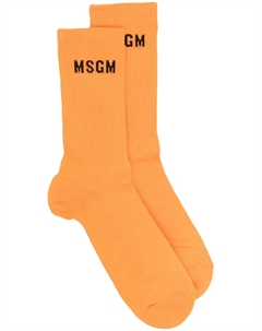 Носки с логотипом, оранжевый Msgm