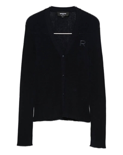 Кардиган в рубчик, синий Rochas