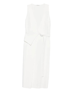 Платье без рукавов с эффектом запаха, белый Ermanno scervino