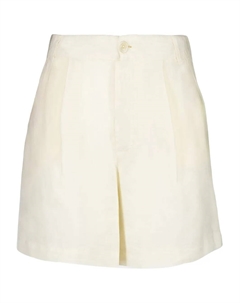 Льняные шорты со складками, нейтральный 120% lino