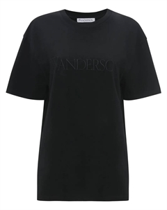 Футболка с вышитым логотипом, черный Jw anderson