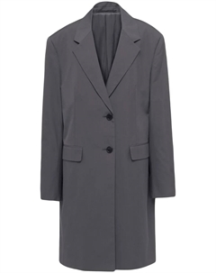 Однобортное пальто, серый Prada