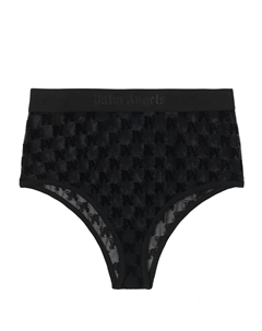 Трусы-брифы с завышенной талией и монограммой, черный Palm angels