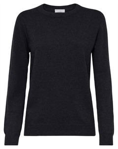 Кашемировый топ с длинными рукавами, серый Brunello cucinelli