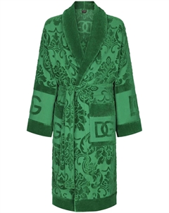 Жаккардовый халат, зеленый Dolce&gabbana