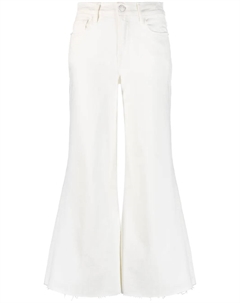 Расклешенные укороченные джинсы, белый Frame