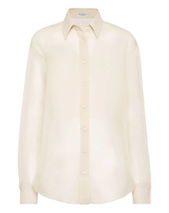 Шелковая рубашка, нейтральный Brunello cucinelli