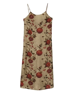 Платье-комбинация миди с принтом, коричневый Uma wang