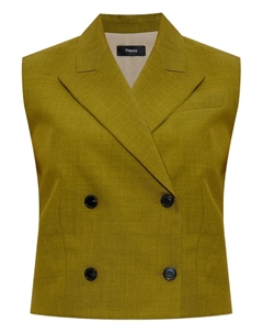 Двубортный жилет, зеленый Theory