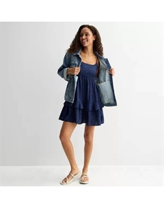 Мини-платье с ярусами и рюшами для девушек, цвет red aurora floral So