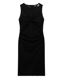 Драпированное платье миди, черный Gcds