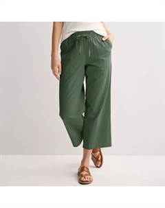 Женские льняные брюки-кюлоты, цвет carey olive Sonoma goods for life