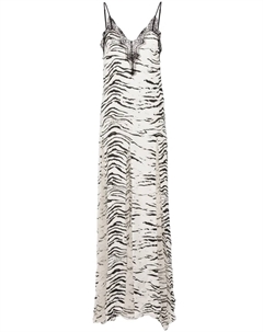 Платье макси с анималистичным принтом, нейтральный Elisabetta franchi