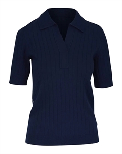 Топ с контрастным кантом, синий Bogner