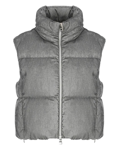 Стеганый жилет с высоким воротником, серый Herno