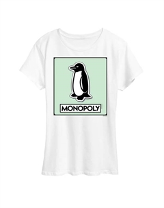 Футболка с принтом «Женская монополия» — фишка пингвин, белый Hasbro