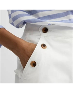 Женские классические шорты на пуговицах, белый Croft & barrow