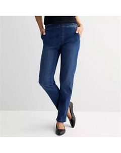 Женские классические джинсы без застежки, цвет medium wash Croft & barrow