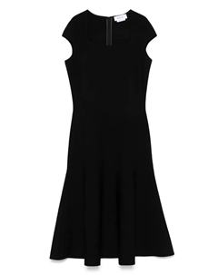 Платье миди с расклешенным подолом, черный Alexander mcqueen