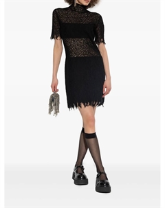 Кружевное платье, черный Alexander mcqueen
