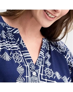 Миниатюрное платье-футляр с пуговицами спереди, цвет blue nautical print Sonoma goods for life