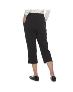 Миниатюрные трикотажные брюки-капри, белый Croft & barrow