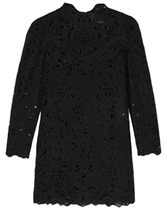 Платье мини Daphne с английской вышивкой, черный Isabel marant