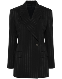 Пиджак в тонкую полоску, черный Brunello cucinelli
