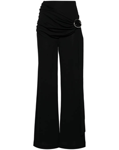 Брюки палаццо с запахом, черный Rabanne