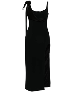 Платье миди с бантом, черный David koma