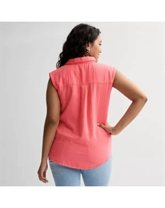 Молодежный топ без рукавов большого размера Modern Fit, цвет white aqua anchor So