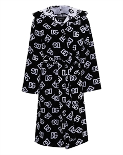 Жаккардовый халат, черный Dolce&gabbana