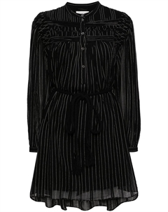 Платье мини Leozi в полоску MARANT ÉTOILE, черный Marant etoile