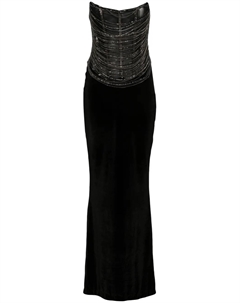 Платье макси с драпировкой Retrofete, черный