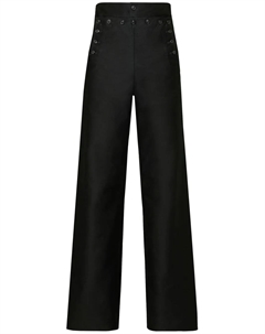 Атласные брюки широкого кроя, черный Maison margiela