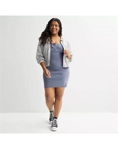 Платье-хенли с рубчиком для девушек plus size, цвет cyclone blue So
