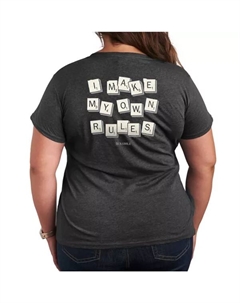 Плюс графическая футболка с надписью "Создай свои правила" от, серый Hasbro