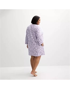 Плюс сайз стеганый короткий халат на молнии, цвет mint Croft & barrow