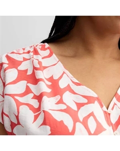 Платье миди больших размеров со сборками и застежкой на пуговицы, цвет green peri floral Sonoma goods for life