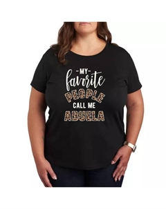 Плюс любимая футболка с изображением бабушки, черный Unbranded