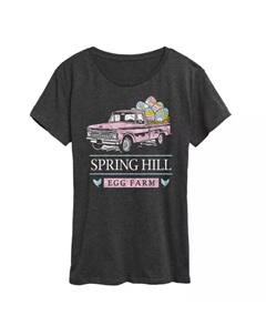 Женская футболка Spring Hill с изображением грузовика с яйцом, серый Unbranded