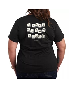 Плюс графическая футболка с надписью "Создай свои правила" от, черный Hasbro