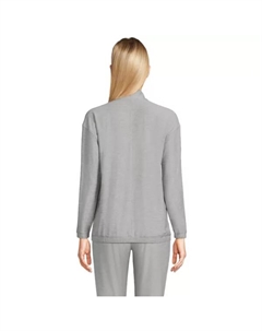 Женский спортивный пуловер с застежкой-молнией UPF 50, цвет blue haze space dye Lands' end