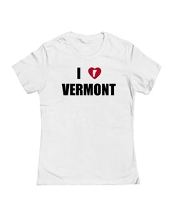 Футболка Junior'S i Heart Vermont с графическим принтом, белый Unbranded
