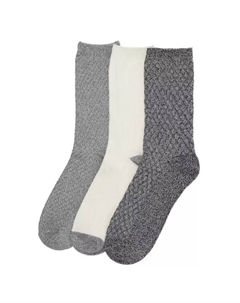 Женские утепленные носки средней плотности со сборкой 3 пары, коричневый Cuddl duds