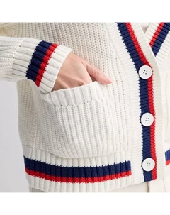 Женский кардиган с карманом на пуговицах спереди, цвет navy green tipping Sonoma goods for life