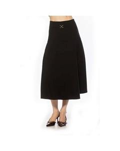 Женская расклешенная юбка миди с деталью спереди, черный Alexia admor